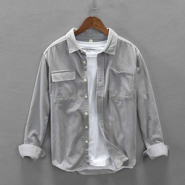 men's business casual cotton long sleeve shirt autumn and winter retro loose lapel jacket solid color pocket work 210531, White;black
men's business casual cotton long sleeve shirt autumn and winter retro loose lapel jacket solid color pocket work 210531, White;black
