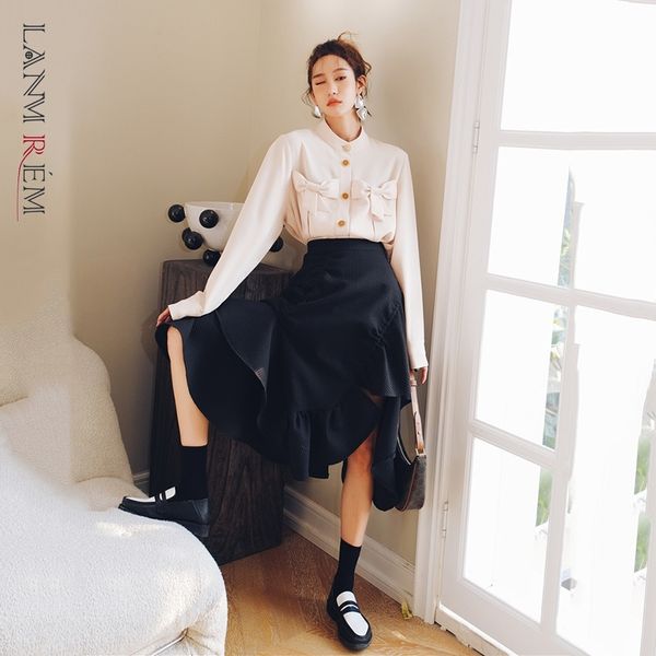 high waist black asymmetrical shirring wave elegant half-body skirt women fashion spring autumn 2f0202 210507
high waist black asymmetrical shirring wave elegant half-body skirt women fashion spring autumn 2f0202 210507