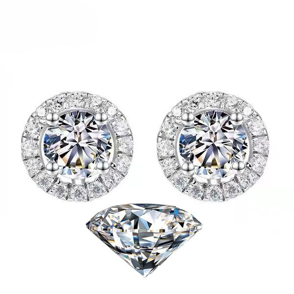 big diamond 925 sterling silver stud female fashion round cubic zirconia wedding gift earrings couple bride bridesmaid girl jewelry, Golden;silver
big diamond 925 sterling silver stud female fashion round cubic zirconia wedding gift earrings couple bride bridesmaid girl jewelry, Golden;silver