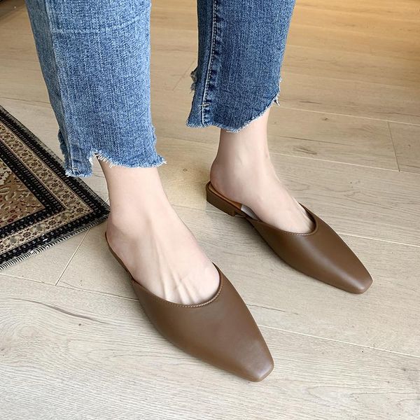 slippers basic half drag solid color flat comfortable elegant wild lightweight women's shoes outside spring u30-24, Black
slippers basic half drag solid color flat comfortable elegant wild lightweight women's shoes outside spring u30-24, Black