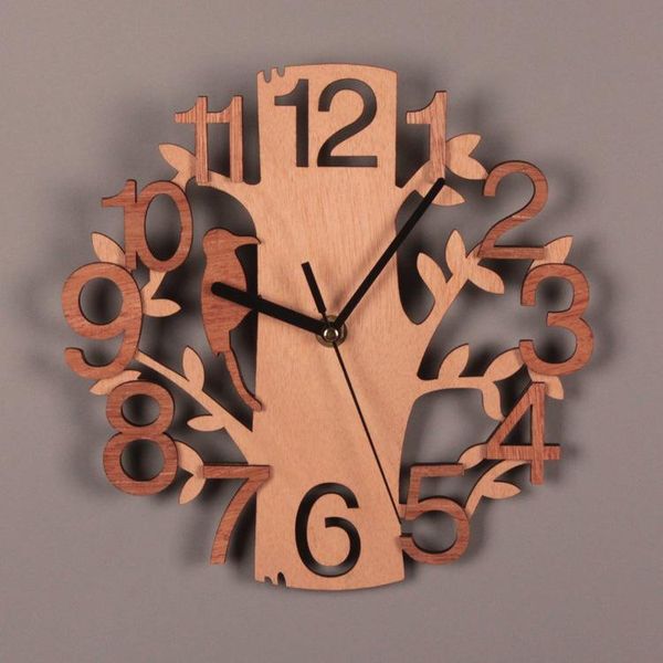 wall clocks wooden clock, bird pattern silent large arabic numerals living room decoration
wall clocks wooden clock, bird pattern silent large arabic numerals living room decoration
