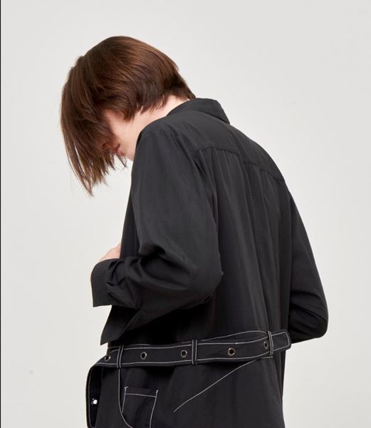 men's casual shirts xs-6xl 2021 clothing catwalk black long sleeve shirt deconstructed by open line plus size costumes, White;black
men's casual shirts xs-6xl 2021 clothing catwalk black long sleeve shirt deconstructed by open line plus size costumes, White;black