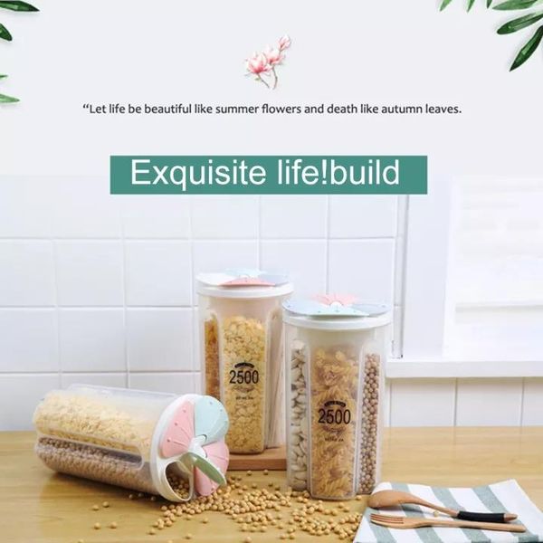 kitchen storage box plastic cereal dispenser sealed can moisture-proof bottle tool bottles & jars
kitchen storage box plastic cereal dispenser sealed can moisture-proof bottle tool bottles & jars