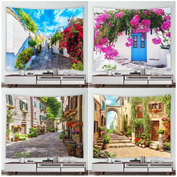 tapestries european retro street building tapestry flowers plants art mural home bedroom wall hanging picnic mat landscape decor
tapestries european retro street building tapestry flowers plants art mural home bedroom wall hanging picnic mat landscape decor