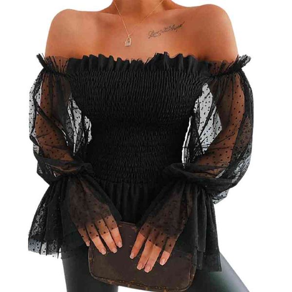 blouses summer lace frill blouser for women off shoulder blouse lady mesh flare shirts sheer long sleeve femme, White
blouses summer lace frill blouser for women off shoulder blouse lady mesh flare shirts sheer long sleeve femme, White