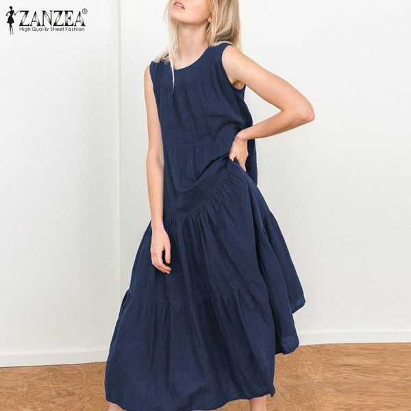 casual dresses zanzea 2021 elegant solid ruffle dress women summer sundress sleeveless tank vestidos female hollow robe femme plus size, Black;gray
casual dresses zanzea 2021 elegant solid ruffle dress women summer sundress sleeveless tank vestidos female hollow robe femme plus size, Black;gray