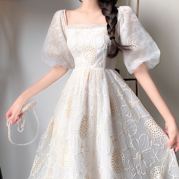 dresses midi women's summer french vintage casual fairy female puff sleeve lace party one-pice dress korean, Black;gray
dresses midi women's summer french vintage casual fairy female puff sleeve lace party one-pice dress korean, Black;gray