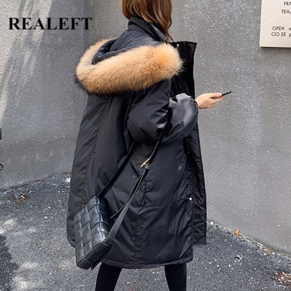 winter hooded women coat elegant korean style casual loose pockets windproof women's jackets female 210428, Black
winter hooded women coat elegant korean style casual loose pockets windproof women's jackets female 210428, Black