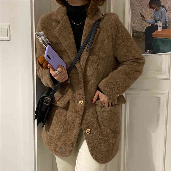 suit chic fashion versatile gentle elegant loose short women warm casual single breasted solid suit coat, White;black
suit chic fashion versatile gentle elegant loose short women warm casual single breasted solid suit coat, White;black