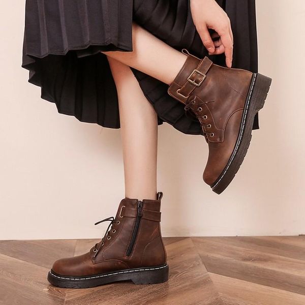 boots womens platform ankle plus size motorcycle buckle lace up fashion women winter flat with shoes lady casual footwear, Black
boots womens platform ankle plus size motorcycle buckle lace up fashion women winter flat with shoes lady casual footwear, Black