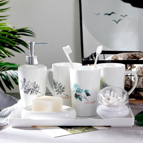 bath accessory set nordic ceramic 6pcs 7pcs bathroom accessories mug cup lovers melamine tray cotton swab box wedding tooth brush cylinder
bath accessory set nordic ceramic 6pcs 7pcs bathroom accessories mug cup lovers melamine tray cotton swab box wedding tooth brush cylinder