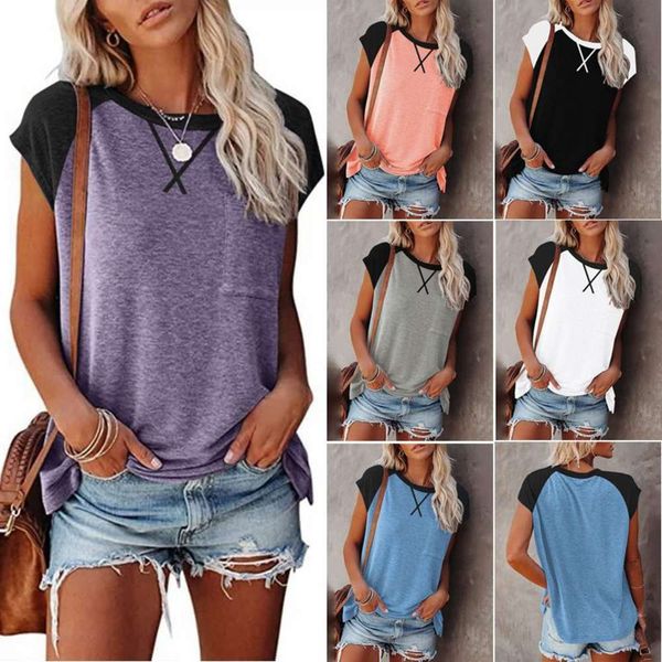 women's t-shirt wenyu short sleeve summer fashion loose round neck color matching pullover female 9259 502a, White
women's t-shirt wenyu short sleeve summer fashion loose round neck color matching pullover female 9259 502a, White
