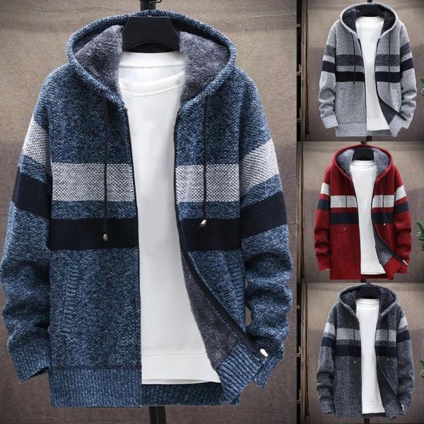 men's jackets long sleeve comfortable thicken plush hooded knitted coat for travel, Black;brown
men's jackets long sleeve comfortable thicken plush hooded knitted coat for travel, Black;brown