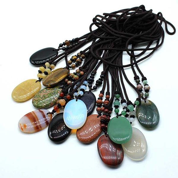 pendant necklaces arrival natural semi-precious stones multi-color ellipses crystal ladies necklace exquisite small gifts, Silver
pendant necklaces arrival natural semi-precious stones multi-color ellipses crystal ladies necklace exquisite small gifts, Silver