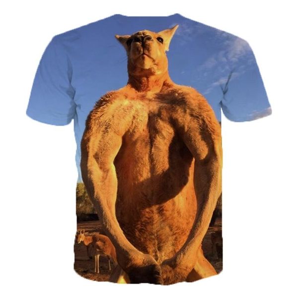 men's t-shirts summer men/women casual short sleeve 3d muscle kangaroo print t-shirt fashion shirt plus size, White;black
men's t-shirts summer men/women casual short sleeve 3d muscle kangaroo print t-shirt fashion shirt plus size, White;black
