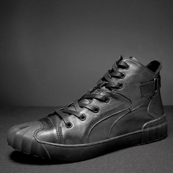 boots fashion men genuine leather waterproof ankle lace-up rubber outsole handmade sewing shoes vintage sneakers, Black
boots fashion men genuine leather waterproof ankle lace-up rubber outsole handmade sewing shoes vintage sneakers, Black