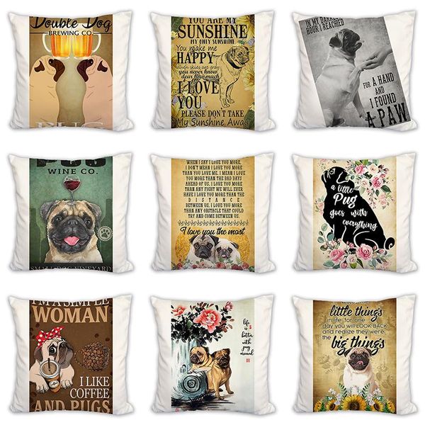cushion/decorative pillow cushion cover decor pug love vertical poster cute cartoon dog case linen or polyester pillowcase for children room
cushion/decorative pillow cushion cover decor pug love vertical poster cute cartoon dog case linen or polyester pillowcase for children room