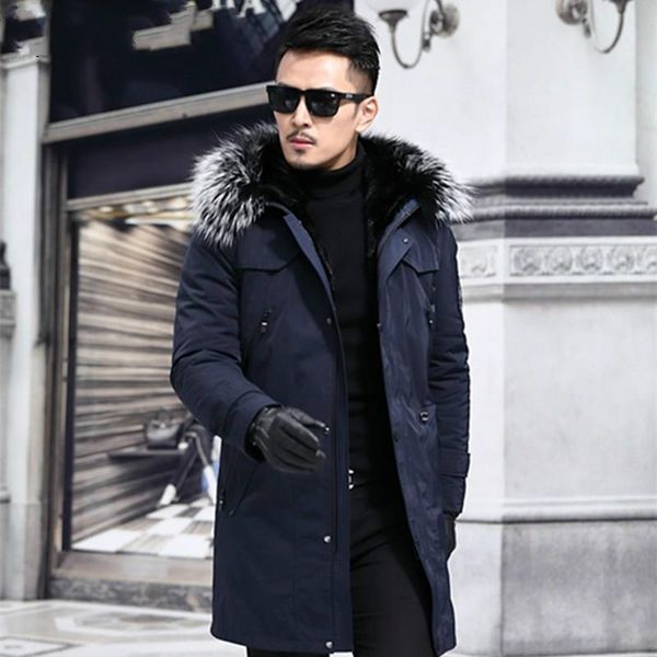 men's leather & faux 2021 parka real fur coat men long winter jacket mink liner raccoon luxury jackets parkas 8806, Black
men's leather & faux 2021 parka real fur coat men long winter jacket mink liner raccoon luxury jackets parkas 8806, Black
