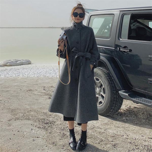 women's wool & blends johnature 2021 winter bandage loose coat women korean black grey commuter single-breasted female coats
women's wool & blends johnature 2021 winter bandage loose coat women korean black grey commuter single-breasted female coats