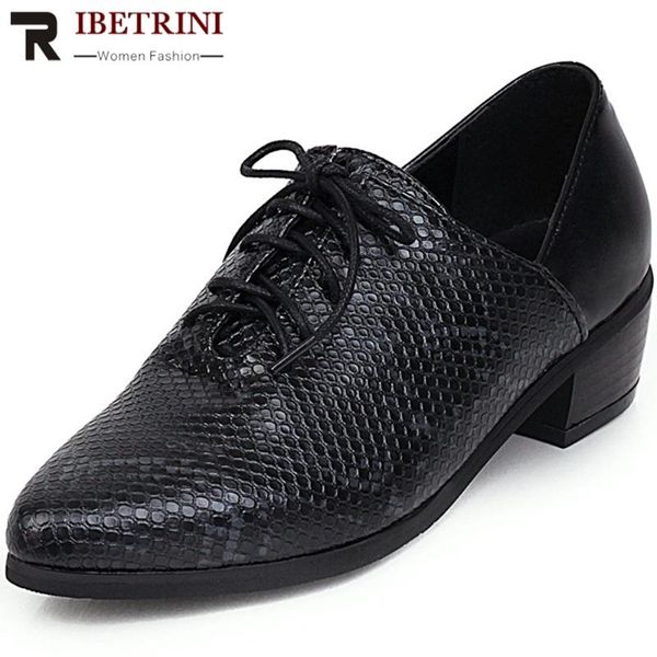 dress shoes ribetrini fashion female spring woman lace up snake print round toe pumps women classic office casual low heel, Black
dress shoes ribetrini fashion female spring woman lace up snake print round toe pumps women classic office casual low heel, Black