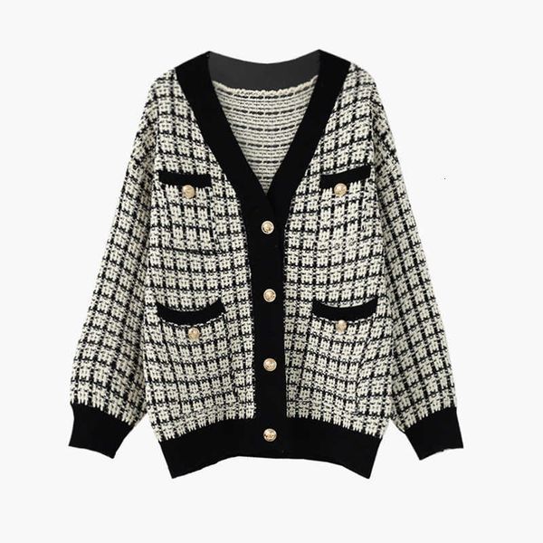 women's sweaters women plaid knitted elegant korean pocket loose autumn winter v neck long sleeve button oversize cardigan 4qcl, White;black
women's sweaters women plaid knitted elegant korean pocket loose autumn winter v neck long sleeve button oversize cardigan 4qcl, White;black