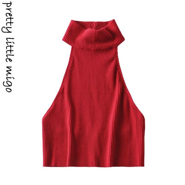 women's sweaters 2021 fashion clothing sleeveless turtleneck sweater, White;black
women's sweaters 2021 fashion clothing sleeveless turtleneck sweater, White;black