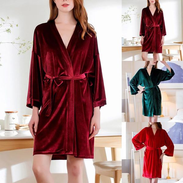 women's sleepwear est thicken warm soft flannel robe female winter long bathrobe v-neck women kimono nightgown lounge bath, Black;red
women's sleepwear est thicken warm soft flannel robe female winter long bathrobe v-neck women kimono nightgown lounge bath, Black;red