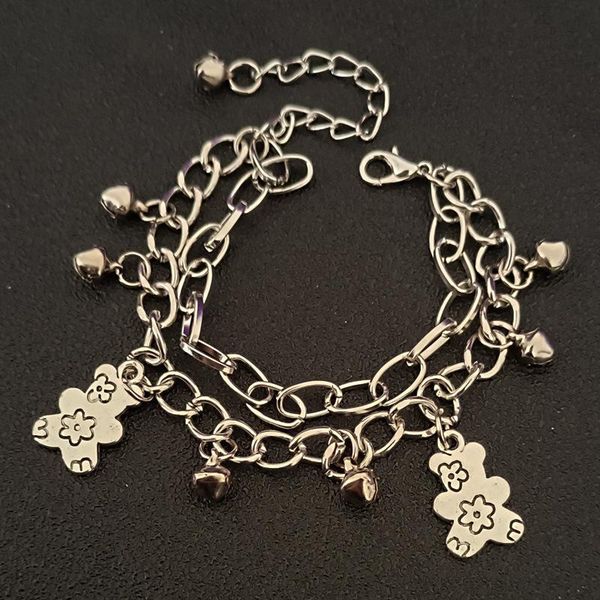 link, chain layer bear bell metal bracelet for women steampunk boho beach bangle jewelry charm infinity braceletss gift, Black
link, chain layer bear bell metal bracelet for women steampunk boho beach bangle jewelry charm infinity braceletss gift, Black