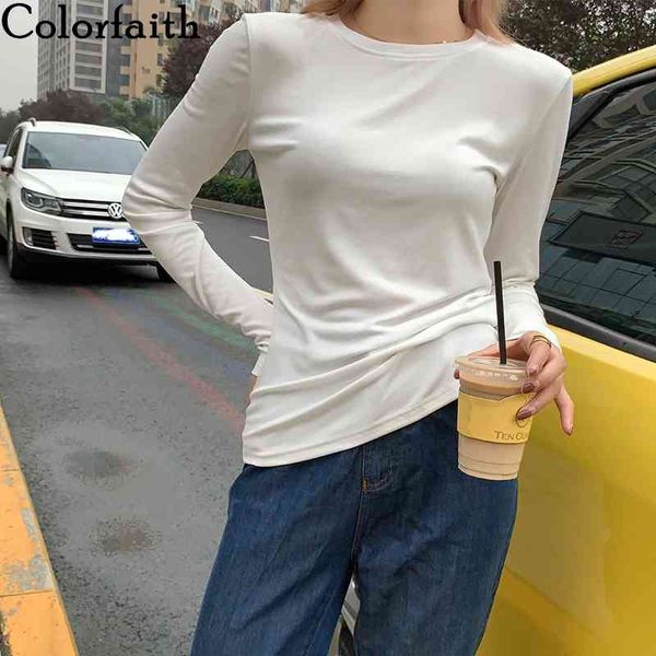 colorfaith new women autumn winter t-shirt solid bottoming basic fashionable minimalist style elasticity wild t82011 210413, White
colorfaith new women autumn winter t-shirt solid bottoming basic fashionable minimalist style elasticity wild t82011 210413, White