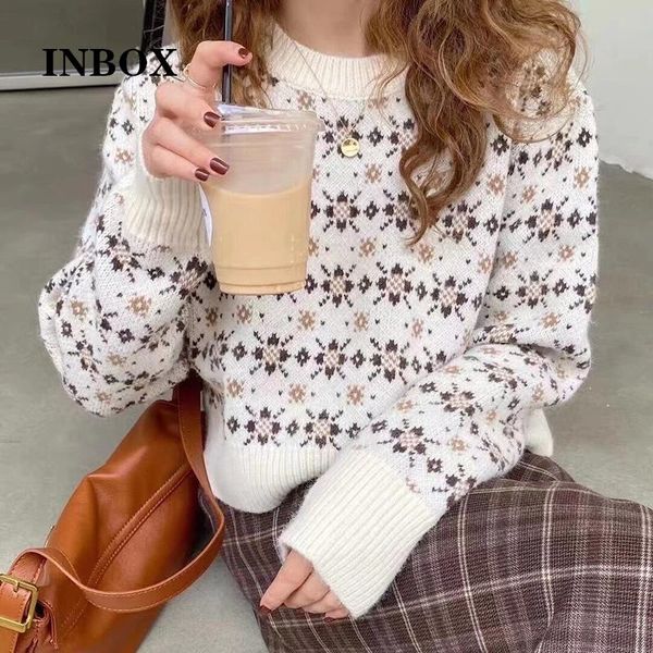 women's sweaters inbox autumn and winter vintage long sleeve o-neck short sweater women loose knitwear floral warm jumper ladies 2021 k, White;black
women's sweaters inbox autumn and winter vintage long sleeve o-neck short sweater women loose knitwear floral warm jumper ladies 2021 k, White;black