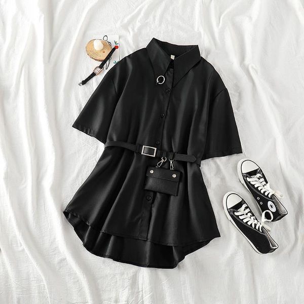 mooirue women blouses vintage harajuku ladies with belt bags black half sleeve button casual streetwear cool womens and, White
mooirue women blouses vintage harajuku ladies with belt bags black half sleeve button casual streetwear cool womens and, White