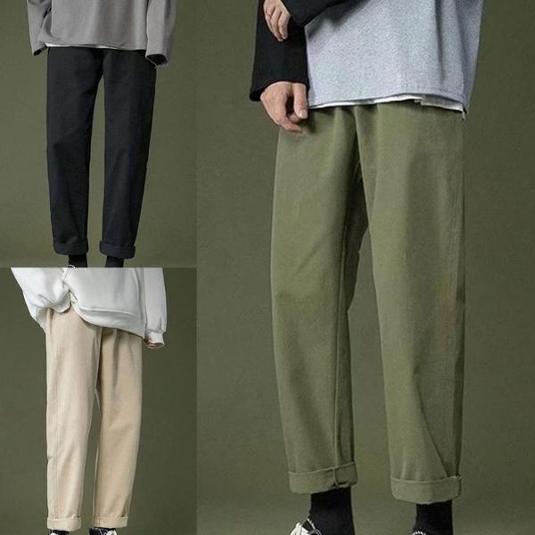 men's pants mens simple loose solid color ankle-length trousers spring autumn wear resistant straight streetwear male casual, Black
men's pants mens simple loose solid color ankle-length trousers spring autumn wear resistant straight streetwear male casual, Black