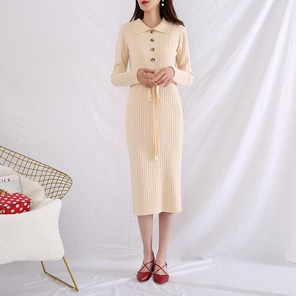 casual dresses jech 2021 spring and autumn cashmere wool dress fit flare mid-calf natural elegant striped full button, Black;gray
casual dresses jech 2021 spring and autumn cashmere wool dress fit flare mid-calf natural elegant striped full button, Black;gray