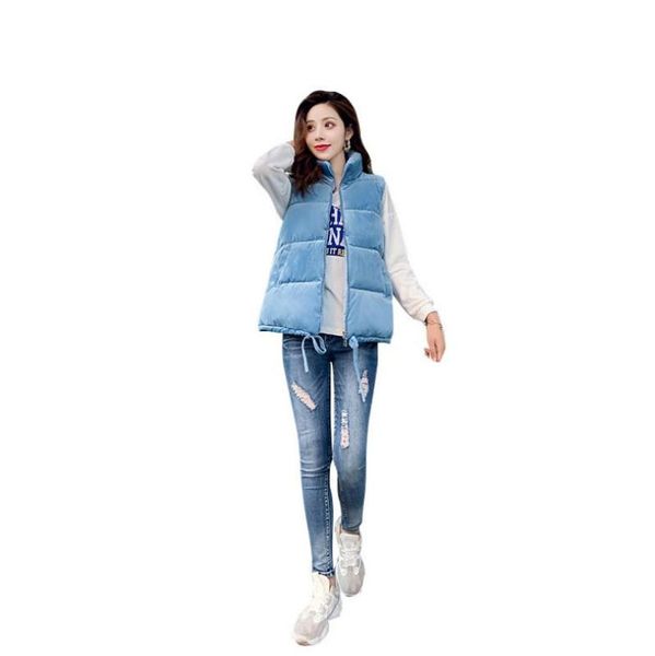women's vests women stand collar warm gold velvet colete femininohin tihck bread jacket sleeveless cotton waistcoats k1354, Black;white
women's vests women stand collar warm gold velvet colete femininohin tihck bread jacket sleeveless cotton waistcoats k1354, Black;white