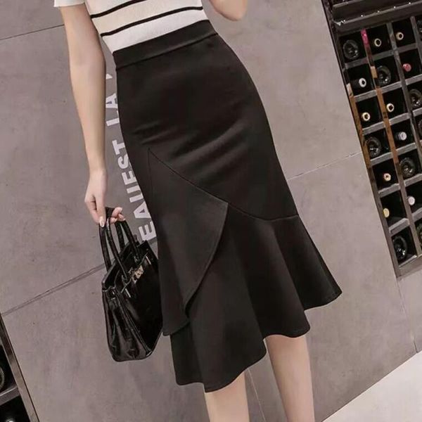 skirts 2021 high waist lotus leaf fishtail womens fashion casual slimming package hip skirt woman, Black
skirts 2021 high waist lotus leaf fishtail womens fashion casual slimming package hip skirt woman, Black