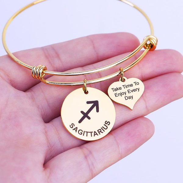 3pcs/lot 12 constellation bracelet style fine with tag lettering take time to enjoy everyday bangle, Black
3pcs/lot 12 constellation bracelet style fine with tag lettering take time to enjoy everyday bangle, Black