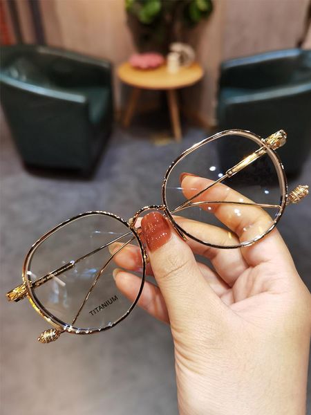 fashion sunglasses frames jiandan retro titianium decorative gorgeous frame for men or women wid metal glasses prescription myopia anti blue, Black
fashion sunglasses frames jiandan retro titianium decorative gorgeous frame for men or women wid metal glasses prescription myopia anti blue, Black