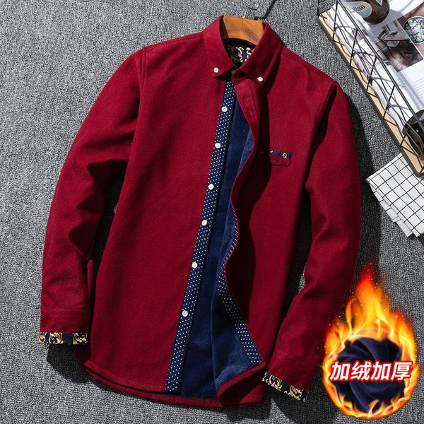 men's casual shirts 5xl quality men cotton corduroy warm winter shirt thick fleece lining thermal long sleeved bottoming mens, White;black
men's casual shirts 5xl quality men cotton corduroy warm winter shirt thick fleece lining thermal long sleeved bottoming mens, White;black