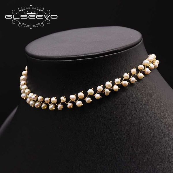 glseevo natural fresh water pearl choker necklace for women wedding engagement handmade fine jewelry collares gn0171, Silver
glseevo natural fresh water pearl choker necklace for women wedding engagement handmade fine jewelry collares gn0171, Silver