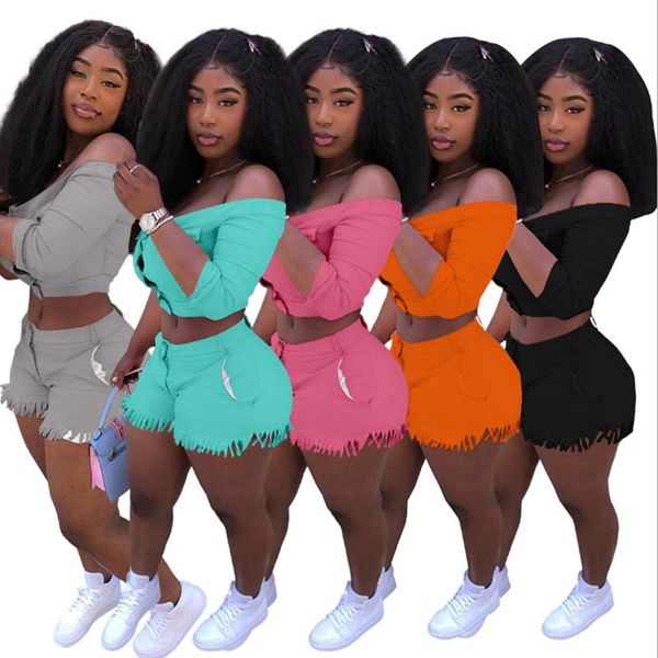 women's tracksuits two piece set women off shoulder buttons crop shorts 2 outfits tracksuit plus size casual streetwear s-3xl 4xl, Gray
women's tracksuits two piece set women off shoulder buttons crop shorts 2 outfits tracksuit plus size casual streetwear s-3xl 4xl, Gray