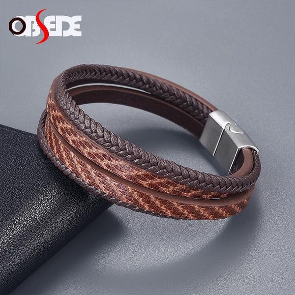 charm bracelets multilayer punk leather bracelet for men black brown stainless steel magnetic clasps wristband male jewelry gift, Golden;silver
charm bracelets multilayer punk leather bracelet for men black brown stainless steel magnetic clasps wristband male jewelry gift, Golden;silver