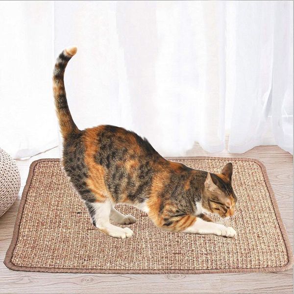 cat scratching mat natural sisal protection play scratcher pad pet supplies beds & furniture