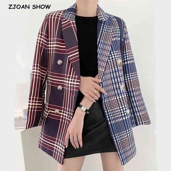 autumn stitching check gingham plaid blazer boyfriend friend style women contrast color suit coat fashion femme 210429, White;black
autumn stitching check gingham plaid blazer boyfriend friend style women contrast color suit coat fashion femme 210429, White;black