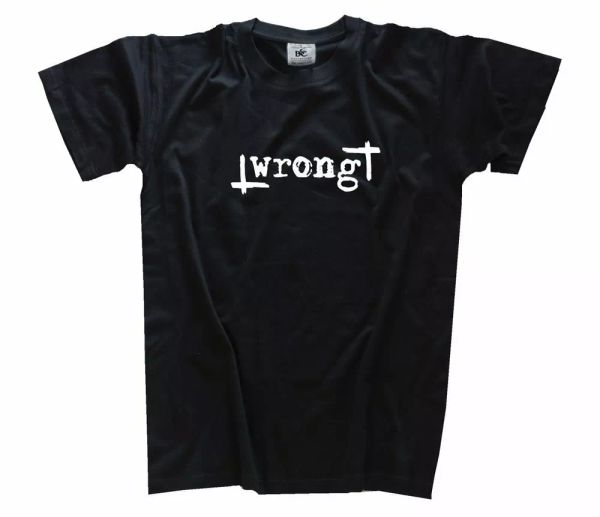 wrong maglietta s-xxxl nuovo, White;black