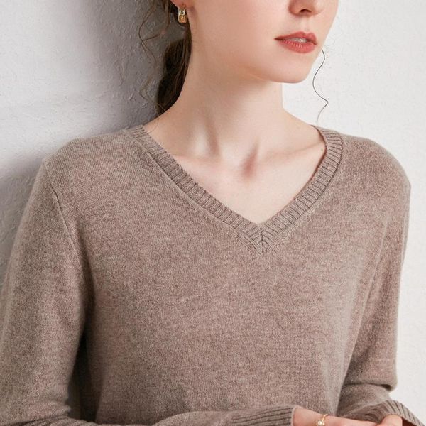 women's sweaters zocept autumn winter v-neck sweater jumpers casual all-match warm pure merino wool solid full-sleeve knitted pullovers, White;black
women's sweaters zocept autumn winter v-neck sweater jumpers casual all-match warm pure merino wool solid full-sleeve knitted pullovers, White;black