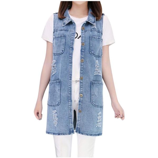 women's jackets ostrich spring autumn long denim clothes casual slim single breasted colete feminino sleeveless jeans 2021, Black;brown
women's jackets ostrich spring autumn long denim clothes casual slim single breasted colete feminino sleeveless jeans 2021, Black;brown