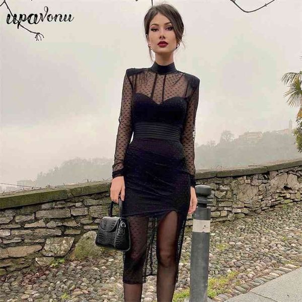 polka dot lace bandage dress stand collar long sleeve perspective bodycon split club party vestido 210524, Black;gray
polka dot lace bandage dress stand collar long sleeve perspective bodycon split club party vestido 210524, Black;gray