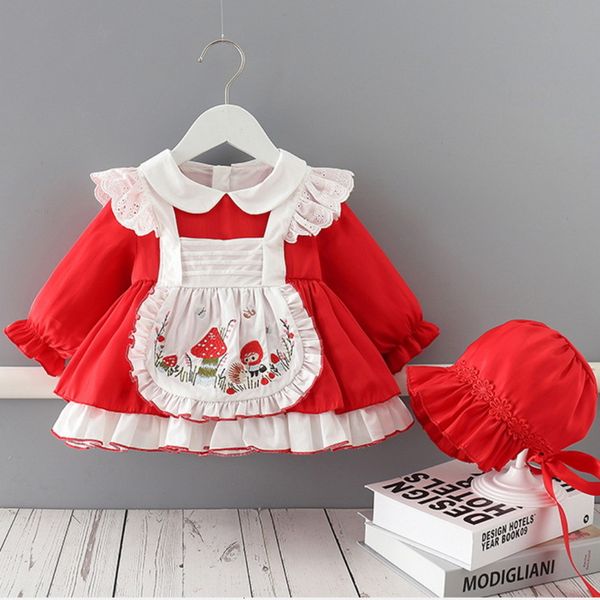 girl's dresses wholesale spring baby girls cotton red embroidery long sleeve lolita princess childrens wear+hat e9136 v1x9, Red;yellow
girl's dresses wholesale spring baby girls cotton red embroidery long sleeve lolita princess childrens wear+hat e9136 v1x9, Red;yellow