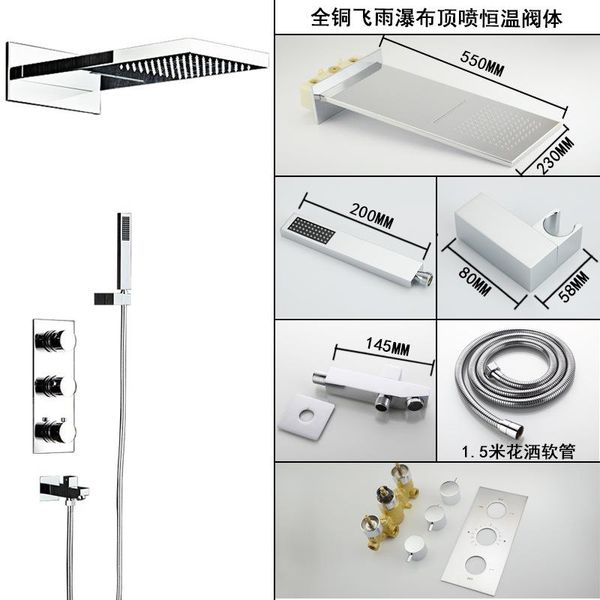 bathroom faucet chrome shower bath mixer tap thermostatic set with concealed box sets
bathroom faucet chrome shower bath mixer tap thermostatic set with concealed box sets