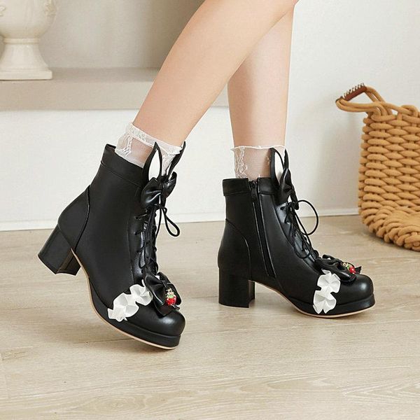 boots 2021 women sweet female single shoes roune toe ankle strap buckle high heels girls cosplay japanese style, Black
boots 2021 women sweet female single shoes roune toe ankle strap buckle high heels girls cosplay japanese style, Black